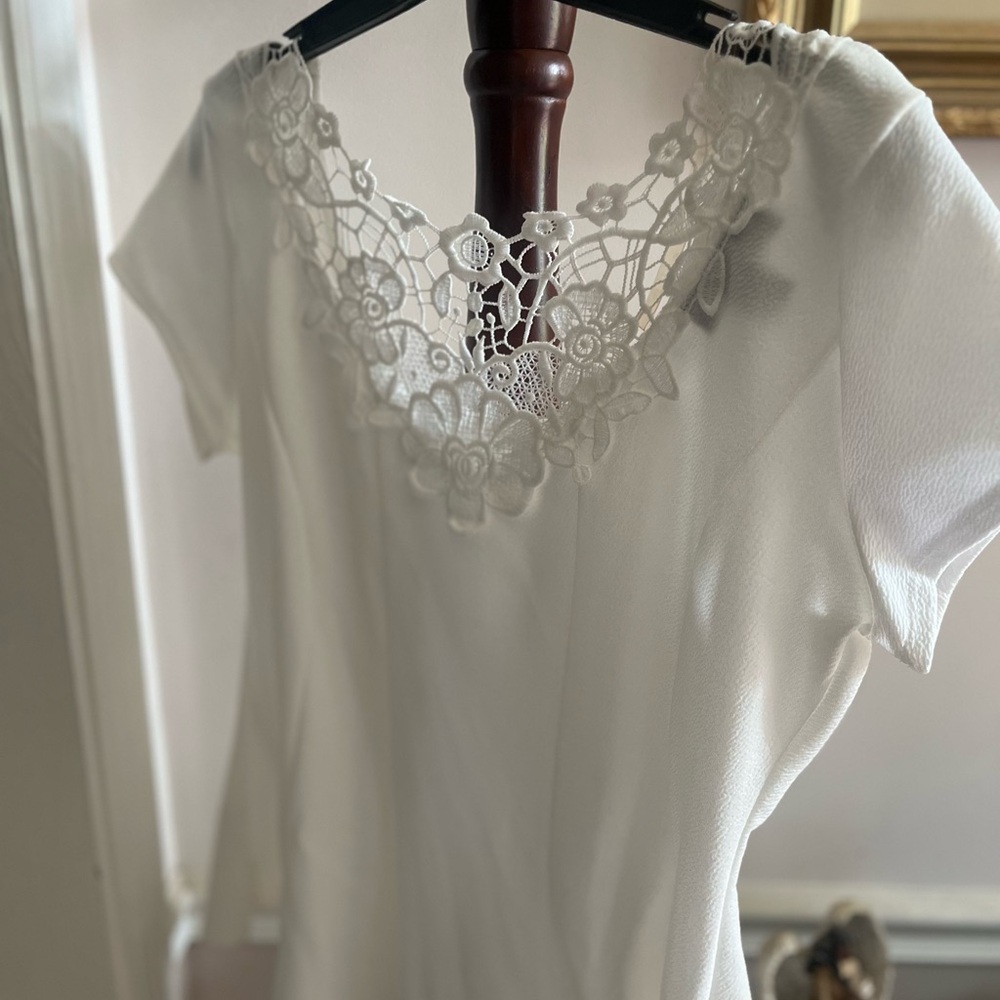 H&M White Lace Blouse